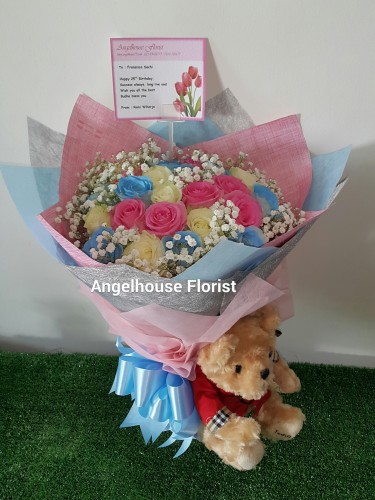 Click to enlarge toko bunga mawar hand bouquet bsd